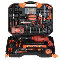 120 woodworking electric hardware tool set electric drill household tool box electrician repair combination set impact drill