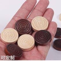 Solid wood round international checkers chess pieces large size chess pieces accessories universal card props