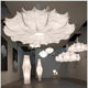 Italian Cloud Lamp Lobby Modern Minimalist Creative Cream Style Wabi-Sabi Style Living Room Dining Room Silk Airship Chandelier