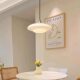 French-Style Cream Dining Room Lamp, Tailbein Chandelier, Vintage Study Room, Movable, Mid-Century Bauhaus Round Table Dining Room Lamp