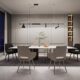 Nordic Restaurant Bar Counter Lighting, Minimalist Designer Creative Island Table Model Room Artistic Personality Long Dining Table Pendant Light