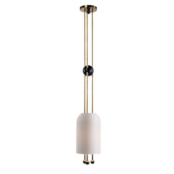 Postmodern Minimalist Glass Single-Head Multi-Head Antique Bronze Restaurant Creative Bedroom Study Bedside Hotel Decorative Chandelier