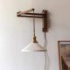 Bedroom Bedside Lamp Wall Light American Retro High-End Style with Plug-In, No Wiring Needed, Led Reading Light, Decorative, Natural Wood