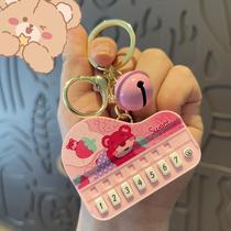 Creative mini handheld piano keychain pendant exquisite student bag pendant luminous music toy small gift