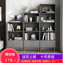Bookshelf floor-standing storage rack simple modern home bookcase student living room storage cabinet solid wood simple childrens bookcase
