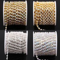 1Yard 10Yards roll SS6-SS38 Glitter Crystal Rhinestone Chain