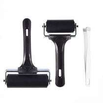 6 10cm Brayer Roller Mat Tweezers Remover Set Craft Stampi