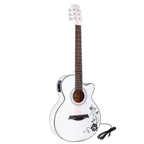 40-inch beginners folk acoustic guitar cutaway beginners entry-level acoustic guitar jita musical instrument electric box tuner