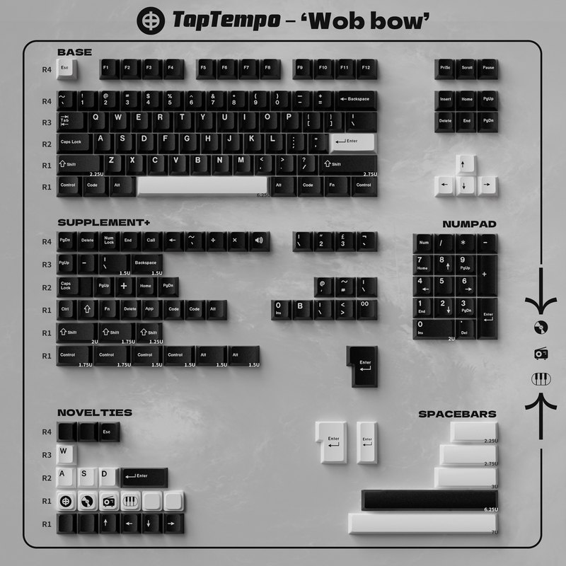 Taypo Wob Black English/Japanese/Russian Mechanical Keyboard Keycaps Pbt Two-Color Full Set Original Height Us/Canadian Layout Taypo Wob Black English/Japanese/Russian Mechanical Keyboard Keycaps Pbt Two-Color Full Set Original Height Us/Canadian Layout