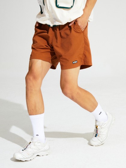 oneup 沙滩裤男女士夏季透气户外跑步速干短裤蓝色休闲运动五分裤