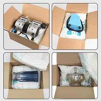 Field hand slapping expanded packaging polyurethane cushion filled package in time foaming site forming profiles