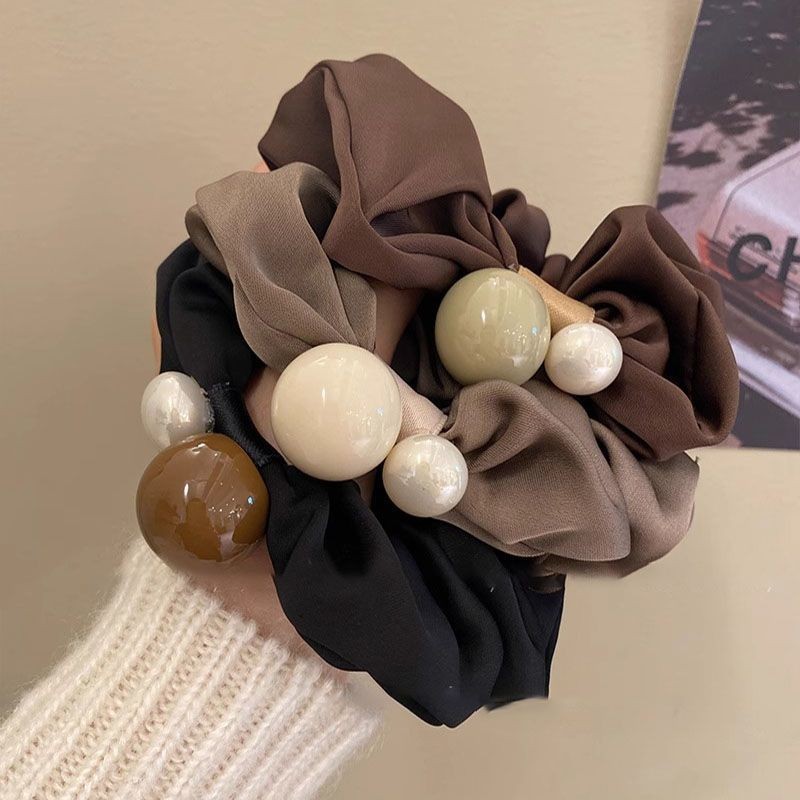 Accessori per capelli con elastico per coda di cavallo bassa elasticizzato, stile retrò, elegante e di nicchia, di design alla moda_voghion.com