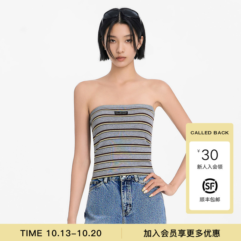 [Same Style as Cai Yilin, Chen Yao, and Shen Yue] Called Back Tube Top Women's 2026 Autumn Sleeveless Top