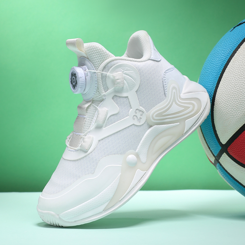 Bartbryl official store Children's Shoes 2026 Spring Leather Rotating Buckle Kobe Actual Game Sports Basketball Children's Shoes