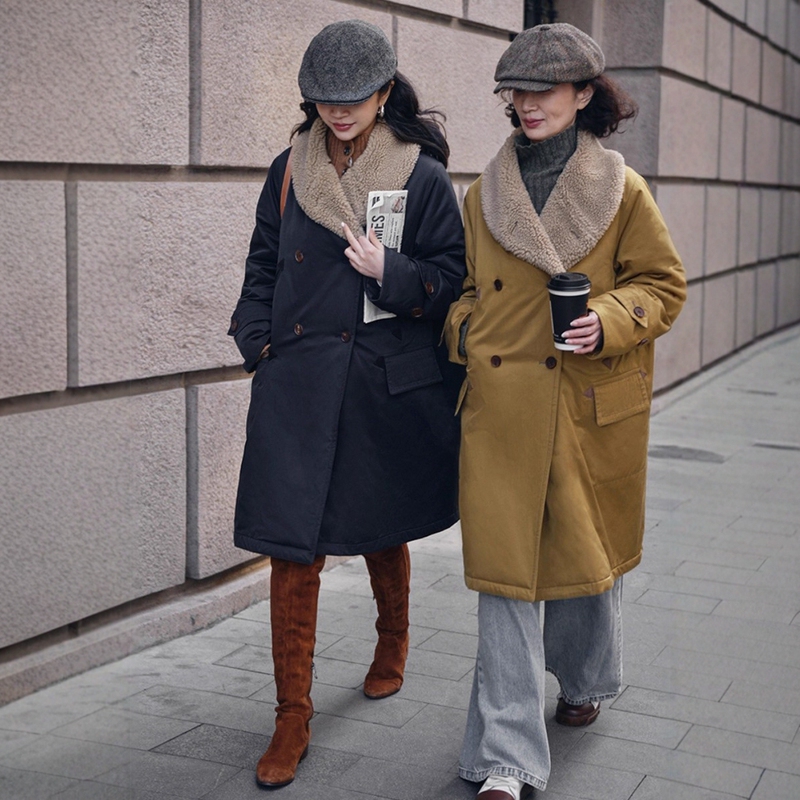 Winter Cold-Proof 3m Thinsulate Warm Fleece Wool Lapel Double-Breasted Cotton Coat for Women, New Winter Warm Cotton Jacket Winter Cold-Proof 3m Thinsulate Warm Fleece Wool Lapel Double-Breasted Cotton Coat for Women, New Winter Warm Cotton Jacket