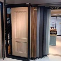 Wooden door display rack push-pull metal floor-standing wooden floor new display rack ceramic push-pull tile shelf customization