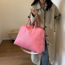 Korean style simple large capacity lightweight foreign style travel bag new style fashionable style solid color Boston yoga fitness bag