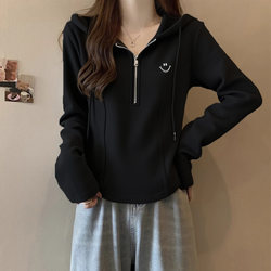 Women's Long sleeves T-Shirt Hooded Half Zip Best Selling Tops 2025 Spring & Fall New arrival Plus Size Ladies Stylish Fashion Women's Clothing