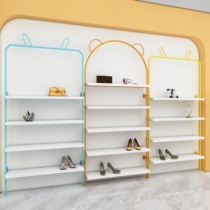 Childrens shoe store shoe rack childrens shoe toy display rack store decoration shoe store cute cartoon style shoe shelf