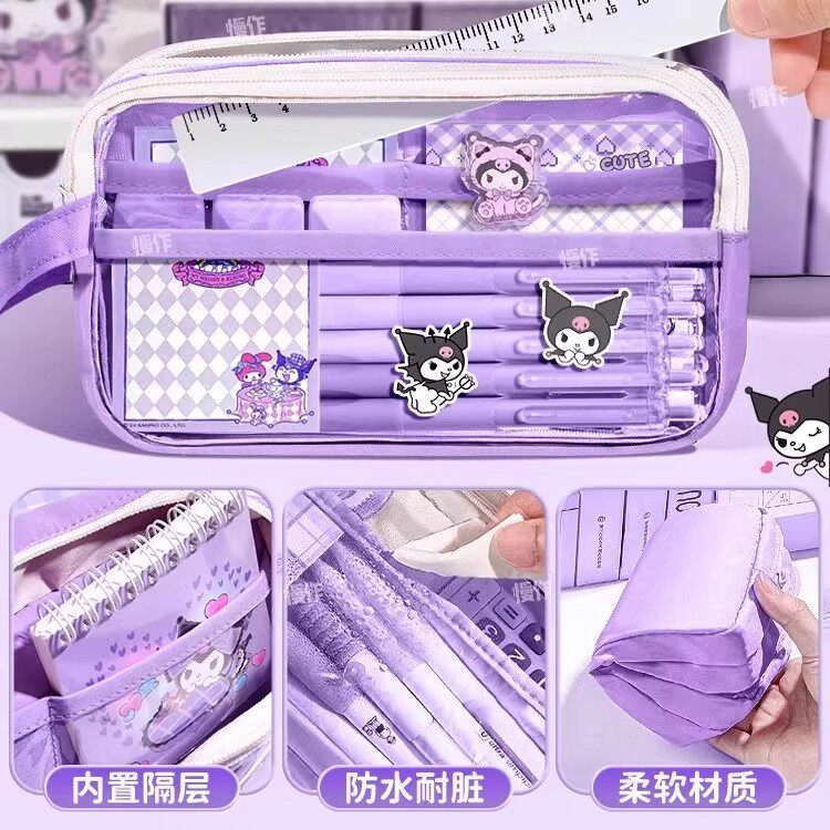2025 Pencil Case Stationery Box for Girls, 2024 New Model, Large Capacity, High Appearance Value, for Elementary School Students, Kindergarten Pencil Bag, Children's First Grade