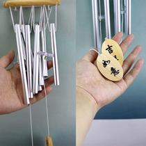 Fan necklace wooden wind chime metal tube home decoration pendant wooden ancient crafts wind chime gift gift
