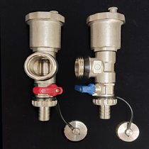 Hengjie automatic exhaust and drain valve three tail pieces one inch 1 2 inch complete floor heating water distributor exhaust and drain valve
