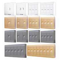 Jinmai exposed computer socket Category 5e module 123468-bit single and double port network cable panel open box porous network