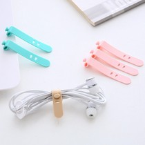 Creative portable data cable network cable storage cable manager headphone charging cable silicone cable winder cable tie strap