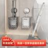 Suction cup toilet brush household no dead angle bathroom 2024 new wall-mounted cleaning brush silicone long handle toilet brush