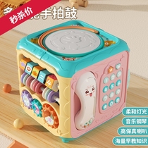 Hand clap drum childrens clap baby toys 0-1 years old early education puzzle 6-12 months baby 3 music hexahedron 8