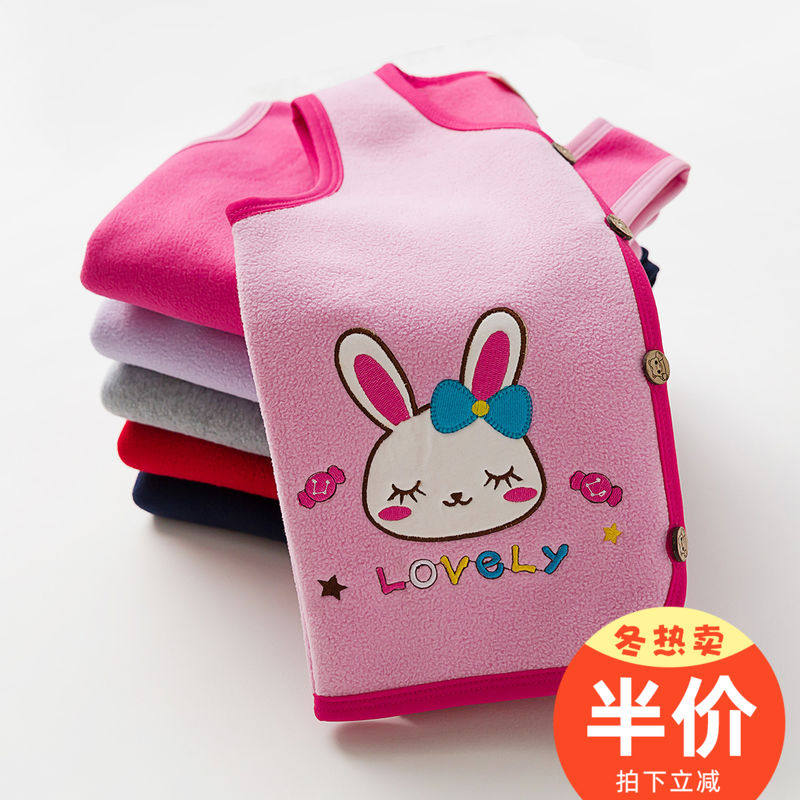 Crack-choked children's horse-coated sweet and thickened baby baby warm vest girl's horse-coated inner gall wore