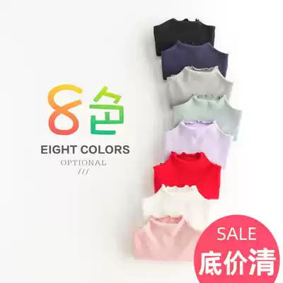 Brushed and thickened children's autumn clothes single-piece outer wear Girls cotton inner clothes Boys bottoming clothes Baby long-sleeved T-shirt