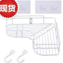 No punching storage rack corner tripod toilet bathroom wall-mounted square S-shaped rack toilet rack long hanging