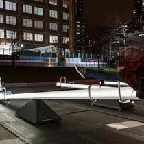 High-end luminous seesaw interactive amusement equipment parent-child double childrens outdoor colorful seat Internet celebrity presentation