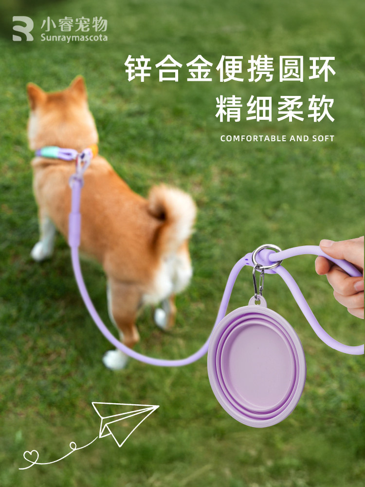 Sunraymascota Dog Leash Pet Waterproof Leash Anti-Escape Medium-Sized Dog Leash Dog Walking Leash
