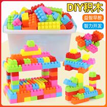 Free collection of large particle building blocks to assemble educational plastic toys for childrens day boys and girls baby intelligence development