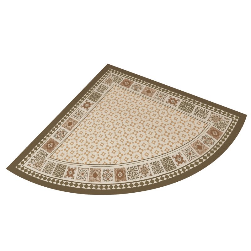 Fan-shaped kitchen special floor mats, Internet celebrity oil-proof and waterproof carpets, home door anti-slip mats, door mats, absorbent foot mats