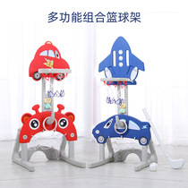 Childrens basketball stand indoor liftable baby 1-2-3-6 year old boys home shooting frame football toy