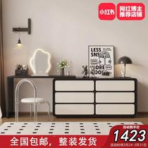 Solid wood black dressing table and cupboard integrated corner retractable dressing table dressing table dressing table bedroom simple and modern