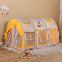 Childrens bed tent game house boys and girls house anti-fall sleeping indoor bunk bed artifact can be customized
