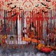 Halloween Decoration Bat Blood-Stained Door Curtain Door Hanging Ornament Haunted House Secret Room Horror Atmosphere Scene Decoration