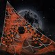 Halloween Decoration Orange and Black Spider Ornaments Outdoor Triangle Spider Web Hangings Scene Atmosphere Layout Props Pendant