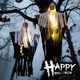 Halloween Decoration Glowing Female Hanging Ghost Ornament Outdoor Courtyard Horror Prop Hanging Decoration Scene Setup Costume Hanging Decoration