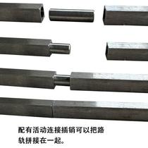 New 201 stainless steel solid square floor rail electric sliding door rail heavy-duty square steel sliding rail push-pull