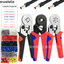 Tube type pressure clamp clamp cold press terminal European type manual wiring clamp wire electrical small pressure clamp easy