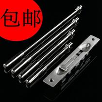 Stainless steel 304 hidden extended sky and ground latch double door hidden latch aluminum alloy built-in door guard