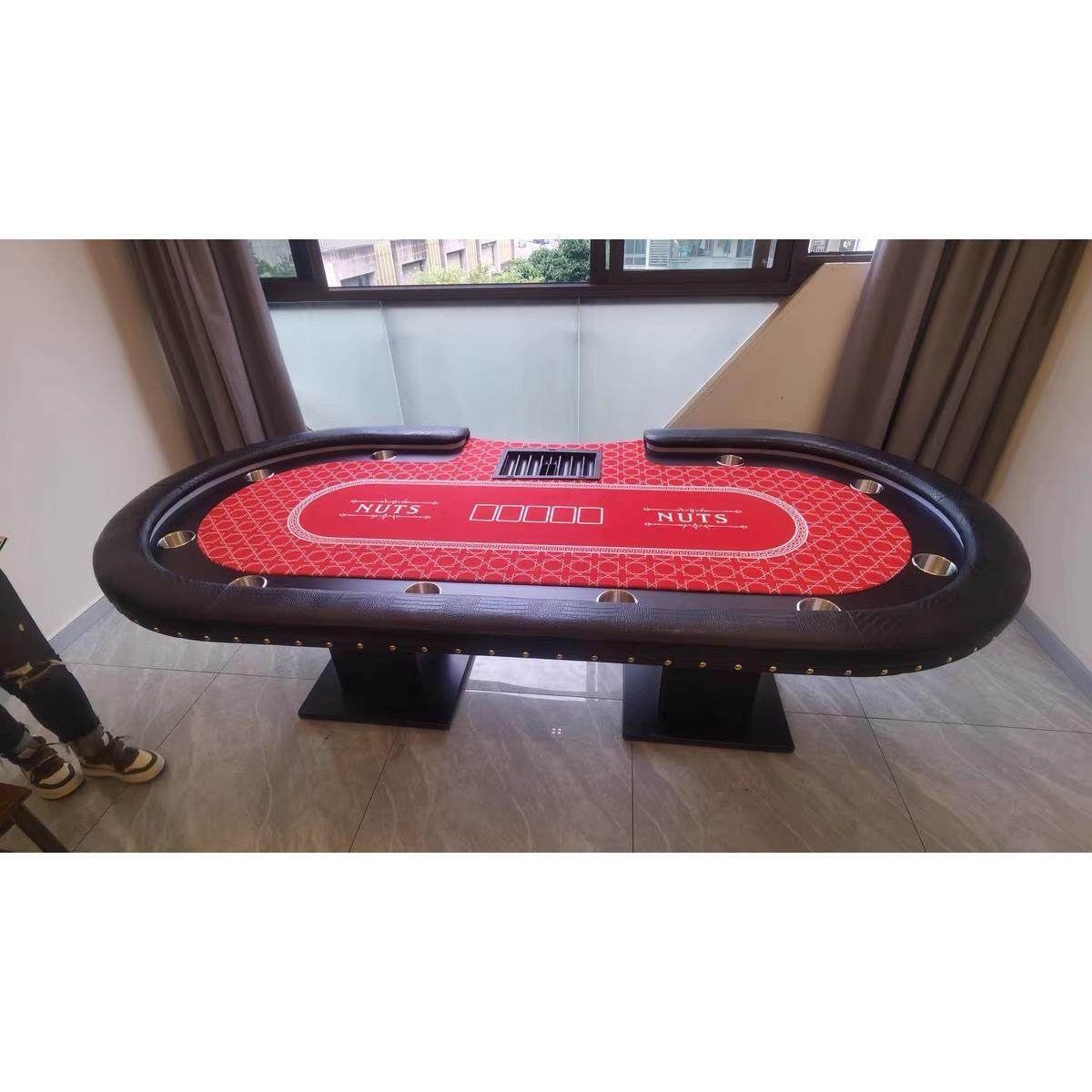 Multi-Purpose Texas Hold'Em Table, Classy Poker Table, Conference Table, Special Table, Texas Hold'Em Table Set with Table Cover