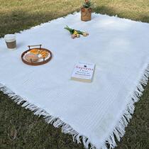 Picnic mat outdoor camping portable outdoor lawn thickened ins style French cloth table music festival park beach mat
