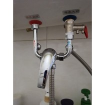 All-copper electric water heater mixing valve switch outlet faucet shower universal accessories U-shaped valve 304 bathroom
