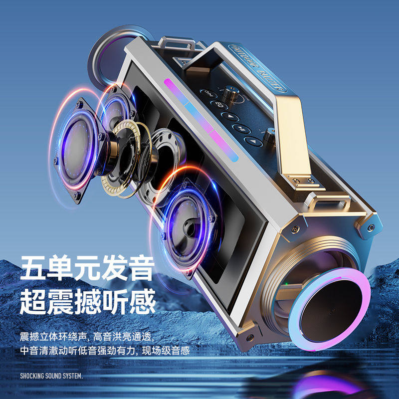 Home Outdoor Microphone Karaoke Audio Ktv High Power 200W Microphone Integrated Portable High Volume Bluetooth Speaker